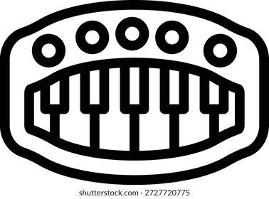 Estilo de icono de piano de diseño de Vector