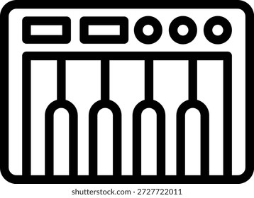 Estilo de icono de piano de diseño de Vector