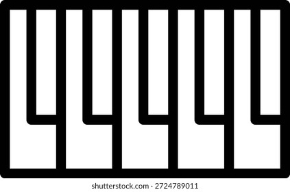 Estilo de ícone de teclado de piano de design de vetor