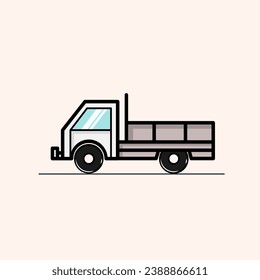 Vector design of pick up cars. vector illustration