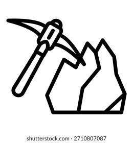Vektordesign Pickaxe-Symbolstil