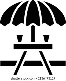 Vector Design Picnic Table Icon Style
