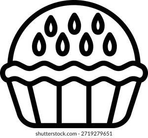 Estilo de icono de pastel de diseño de Vector