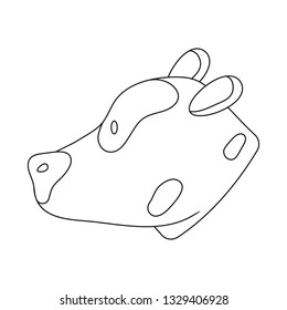 Vector design of pig and face  symbol. Set of pig and pork vector icon for stock.