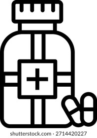 Vektor Design Pille Flasche Symbol Stil