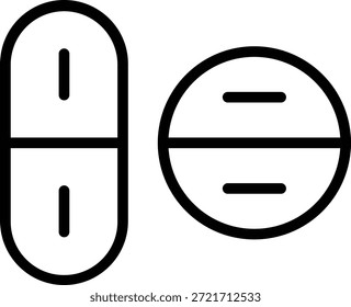 Estilo de Ícone de Pílulas de Design de Vetor