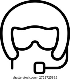 Vektor Design Pilot Helm Icon Stil