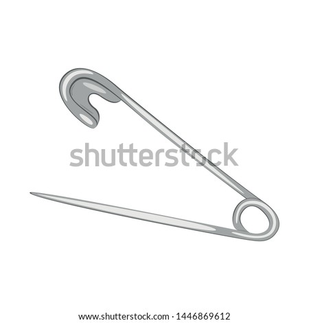 Vector design of pin and safety logo. Set of pin and needle vector icon for stock.