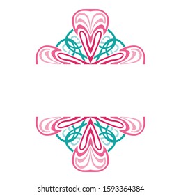 Vector Design of Pink and Blue Rope Ornaments