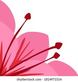 Vector Design of a Pink Flower Ornament with a Nature Theme