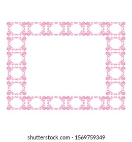 Vector Design of a Pink Love Box Frame with a Happy Theme