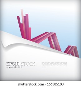 Vector design. Pink - magenta edition of an abstract cartoon- 3d style infographics template illustration for web & print & website & brochure, ready to go design for universal use