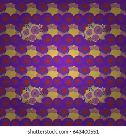 Vector design in pink and violet colors. Ditsy style. Flower seamless pattern simple floral print with small flowers.