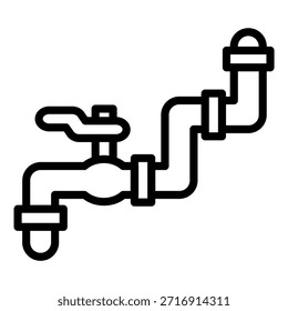 Estilo de ícone de pipe de design de vetor