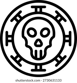 Design de vetor pirata ícone de moeda