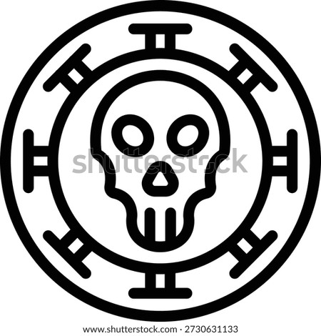 Vector Design Pirate Coin Icon Style