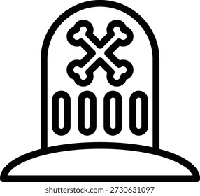 Design de vetor Pirate Grave Ícone Estilo