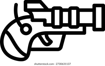 Estilo de ícone de arma pirata de design de vetor