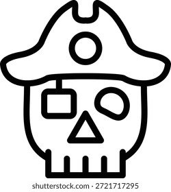 Vektordesign Piraten-Symbolstil