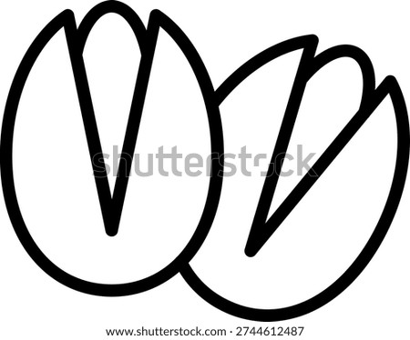 Vector Design Pistachio Panorama Icon Style