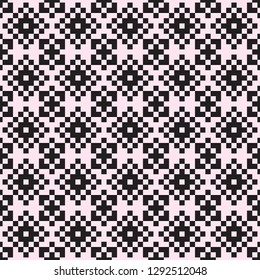 Vector design pixel ornament seamless pattern for background. Abstract square pixel graphic. Vector illustration EPS.8 EPS.10