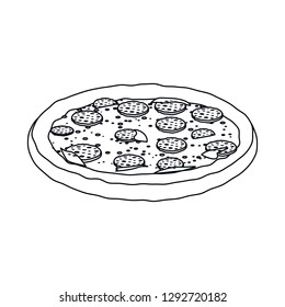 Vector design of pizza and food icon. Set of pizza and italy vector icon for stock.
