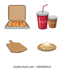 Vector design of pizza and food sign. Collection of pizza and italy vector icon for stock.