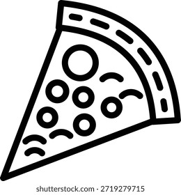 Diseño de Vector Pizza Slice Icon Style