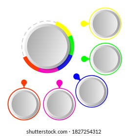 diseño vectorial del soporte de infografías planas
