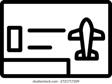 Diseño de Vector Plane Ticket Icon Style