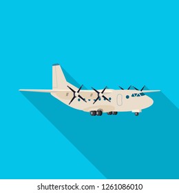 Vector design of plane and transport icon. Set of plane and sky vector icon for stock.