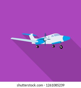 Vector design of plane and transport sign. Set of plane and sky stock symbol for web.
