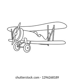 Vector design of plane and transport sign. Collection of plane and sky stock symbol for web.