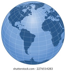 Vector design of the planet earth, design of the terrestrial sphere