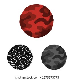 Vector design of planet  and mars symbol. Set of planet  and gravity  vector icon for stock.