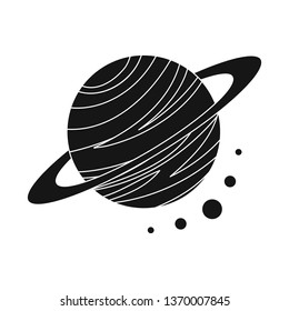 Vector design of planet  and system icon. Set of planet  and orbit  stock symbol for web.