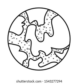 Vector design of planet and world sign. Graphic of planet and eco vector icon for stock.
