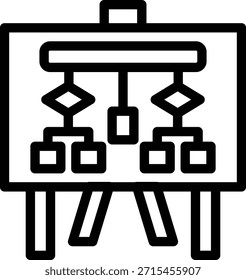 Estilo de icono de planificación de diseño de Vector
