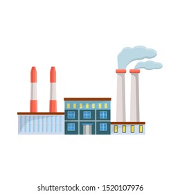 Vector design of plant and distribution sign. Web element of plant and transportation stock vector illustration.