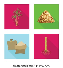 Vector design of plant and plantation logo. Set of plant and agriculture vector icon for stock.