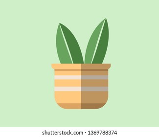 vector design of a plant in a pot
