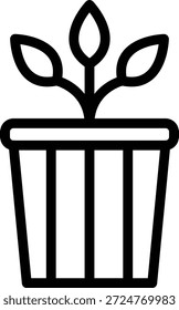 Diseño de Vector Plant Pot Icon Style