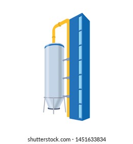 Vector design of plant and refinery sign. Collection of plant and electric vector icon for stock.