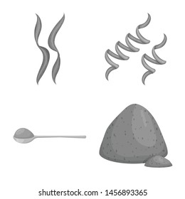 Vector design of plant and weed sign. Collection of plant and sea stock symbol for web.