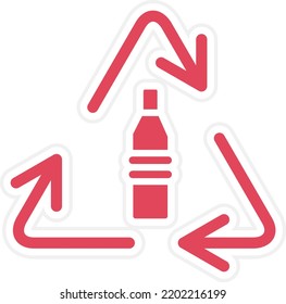 Diseño de vectores Estilo de icono de reciclado de plástico