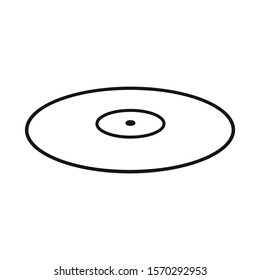 Vector design of plate and disc sign. Web element of plate and disk stock vector illustration.