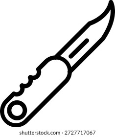 Estilo de ícone de faca de bolso de design de vetor