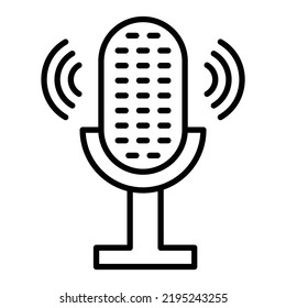 Estilo de icono de podcast de diseño de vectores