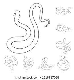 Vector design of poison and evil icon. Collection of poison and bite vector icon for stock.