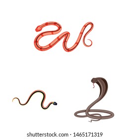 Vector design of poison and evil sign. Collection of poison and bite stock vector illustration.